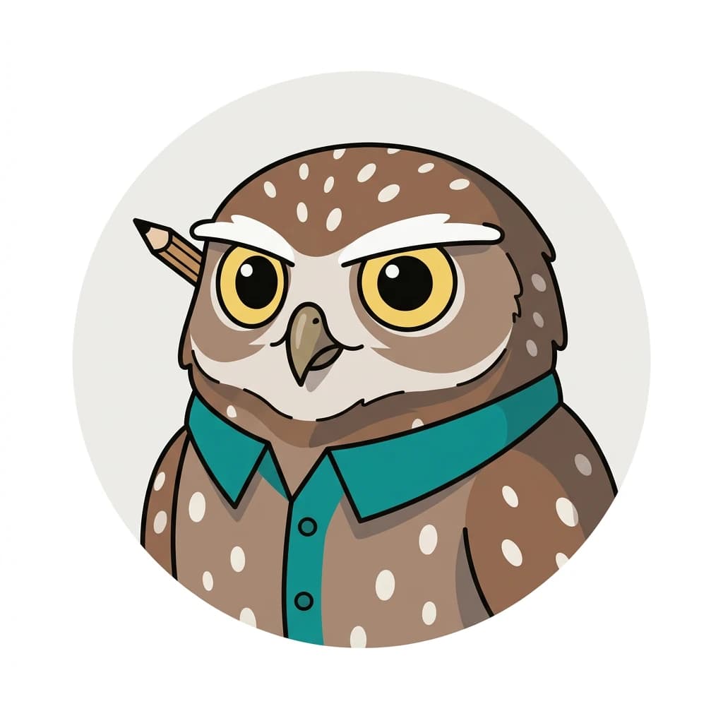 Illustration von Willi, dem Steinkauz aus Krefeld